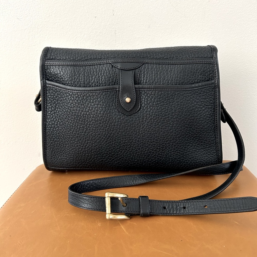 Vintage Dooney & Bourke Essex Large Bag Black Pebbled Leather - Picture 2 of 11